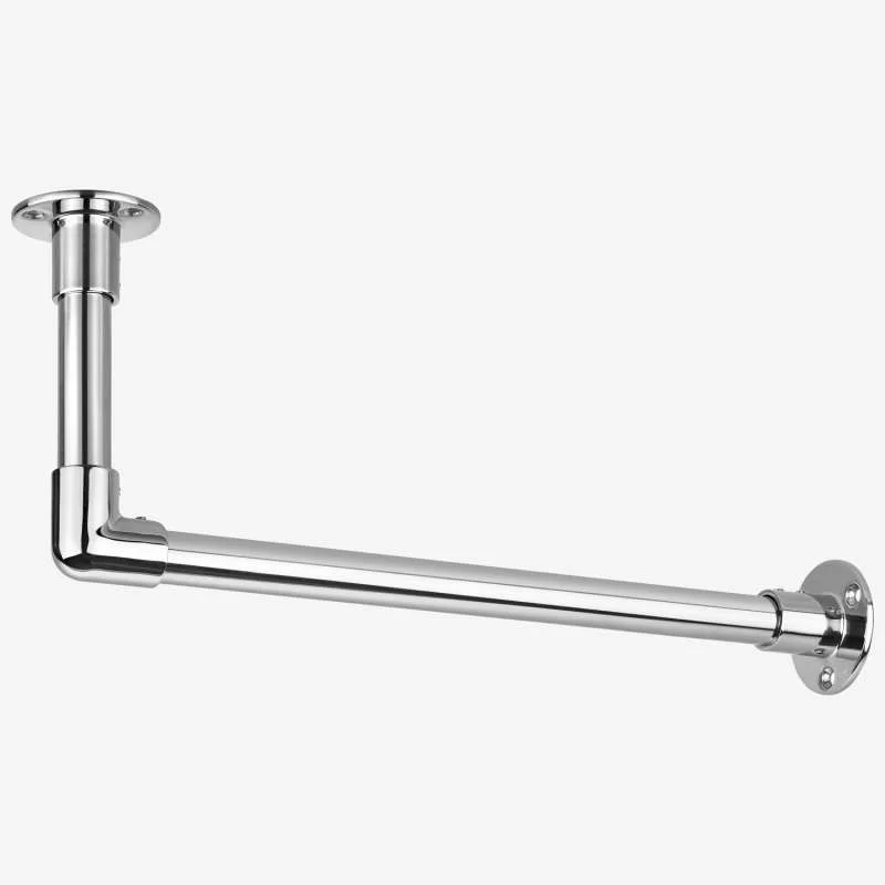 Edelstahl Garderobenstange Kleiderstange L-Form aus 25x2 mm VA Rohr geschliffen - Bild 3