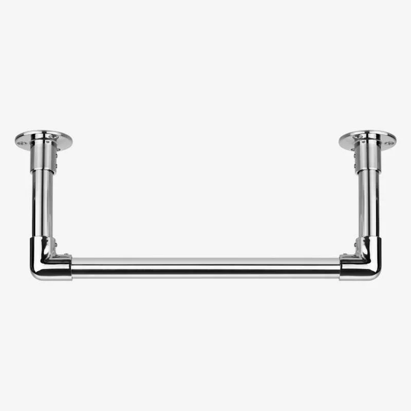 Edelstahl Garderobenstange U-Form Kleiderstange aus 25x2 mm VA Rohr geschliffen