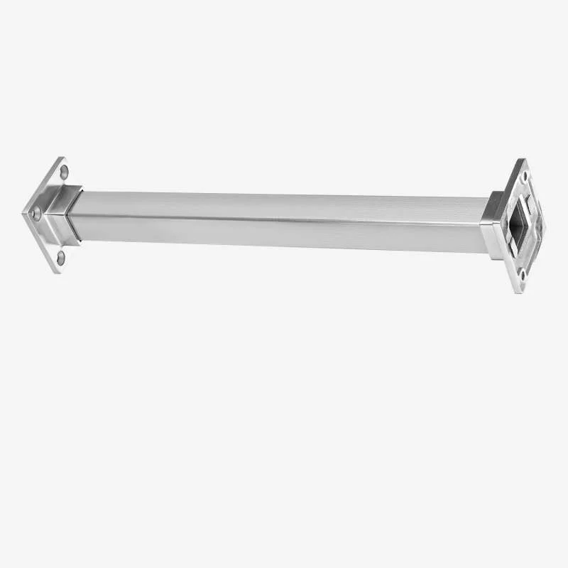 Edelstahl Garderobenstange aus Vierkantrohr mit Wandflansch