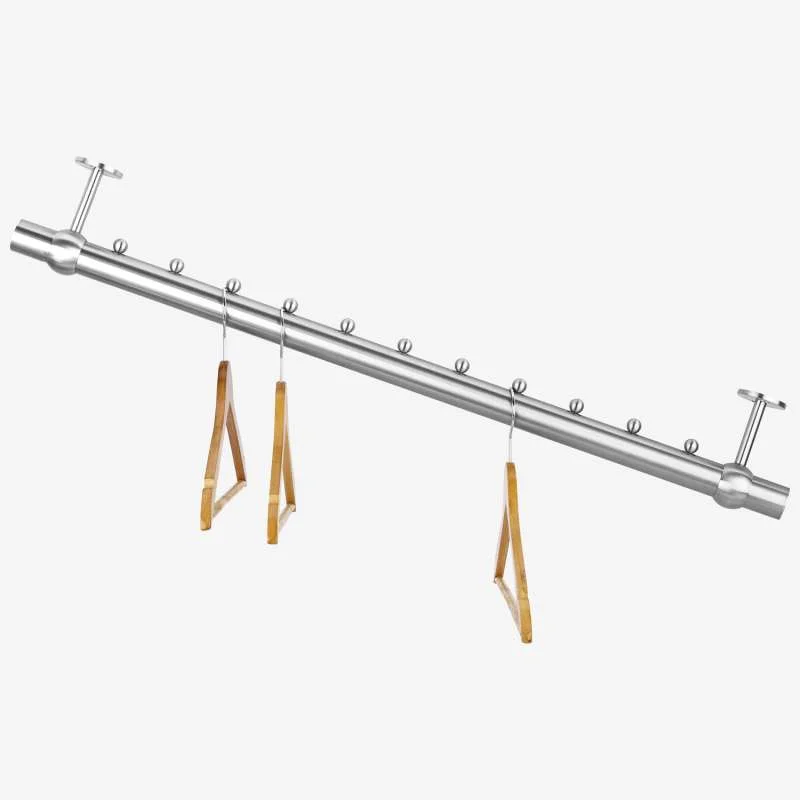 Edelstahl Kleiderstange nach Maß für Dachschräge