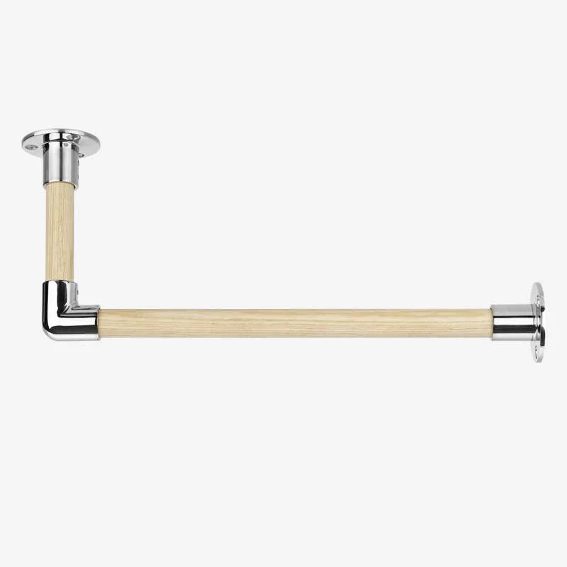 Garderobenstange L-Form Kleiderstange aus 25 mm Holzstab