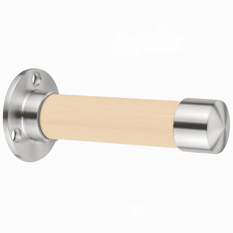 Edelstahl Ahorn-Holz Kleiderhaken - Garderobenhaken mit Kappe nach Maß