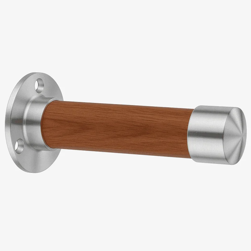 Edelstahl Kambala-Holz Kleiderhaken - Garderobenhaken mit Kappe nach Maß