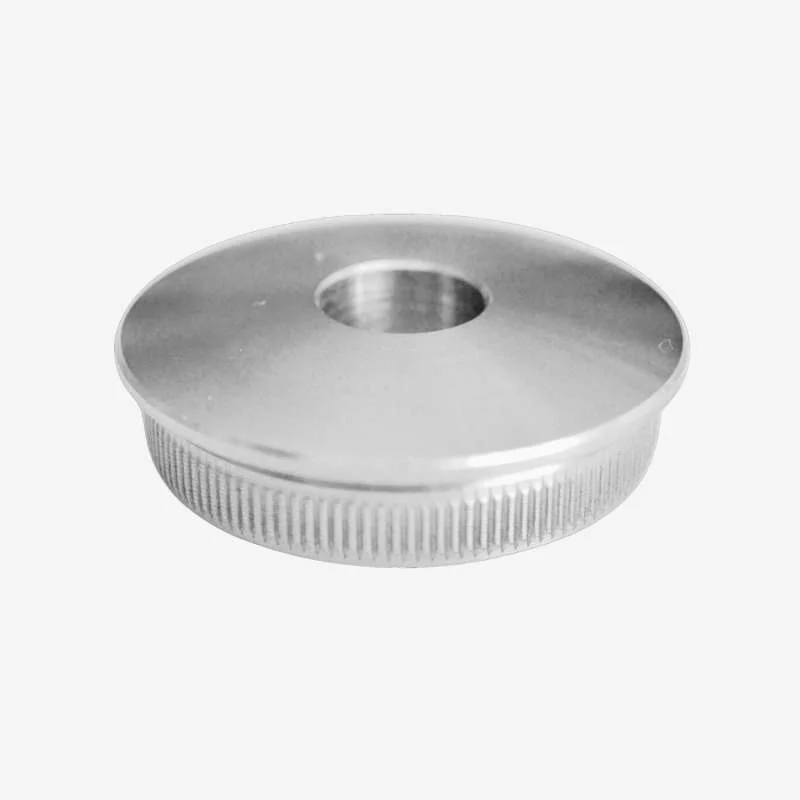 Edelstahl Stopfen 33,7 x 2 mm gewölbt Rändel DL Ø 12 Vollmaterial