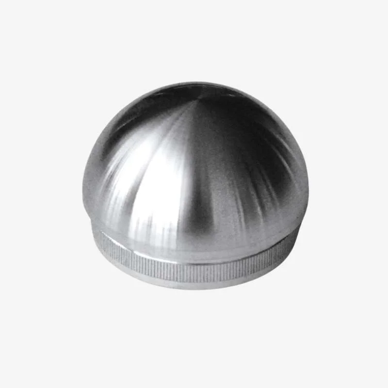 Edelstahl Stopfen 33,7 x 2 mm halbrund Vollmaterial