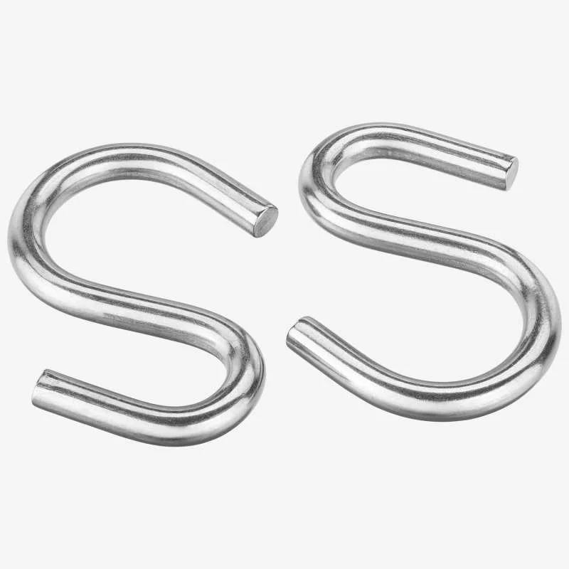 Edelstahl V2A S-Haken 6 mm Kleiderhaken für Garderobenstangen 21,3 mm