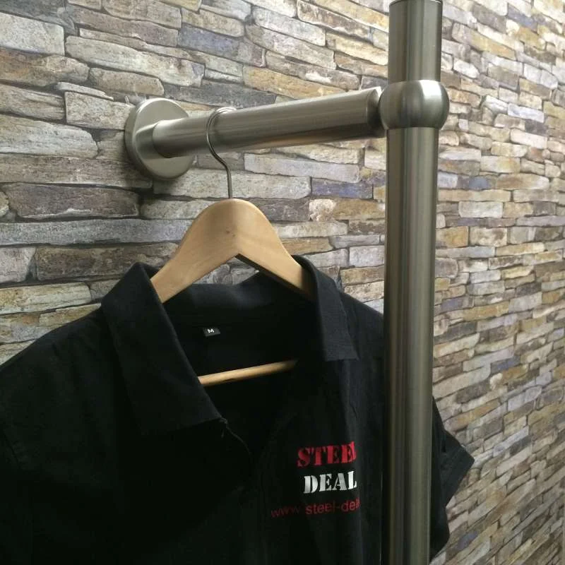 Edelstahl Standgarderobe für Wandmontage