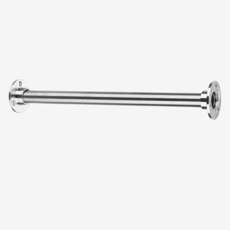 Maßgefertigte Garderobenstange mit Wandflansch