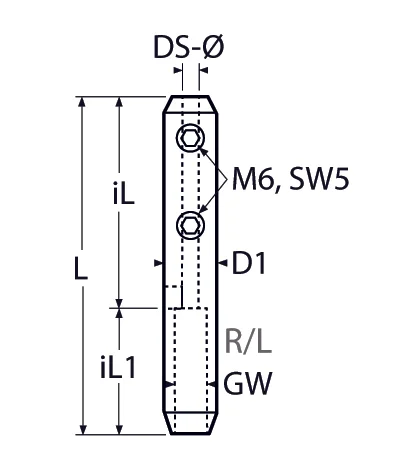 DIY Schraubterminal mit Innengewinde – 3+4mm/M6 Links, schwarz matt - Bild 2