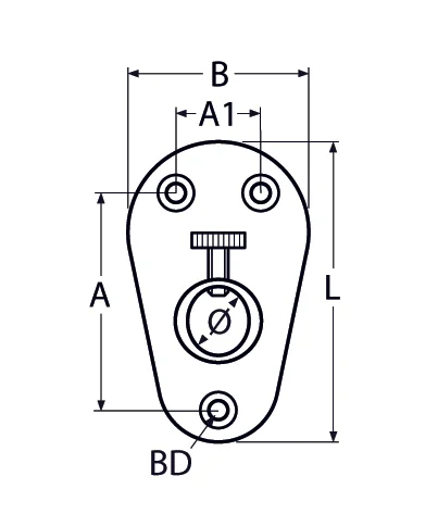 Flaggenstockfuß – für Flaggenstock 25mm, schwarz matt - Bild 2